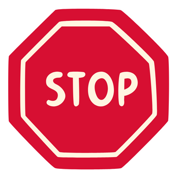 Illustration of a stop sign